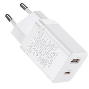 Rýchla nabíjačka Baseus Super Si Pro USB USB-C QC 3.0 PD 30W biela nástenná nabíjačka