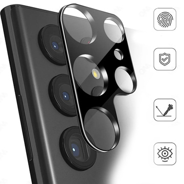 Glass for Samsung Galaxy S24 Ultra camera lens 3D tempered full protection of the entire lens black glass