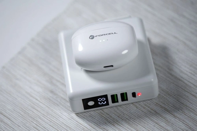 Bezdrátová sluchátka Forcell F-Audio TWS Clear Sound BT 5.3 bílá