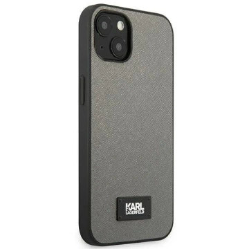 Etui ochronne na telefon Karl Lagerfeld KLHCP13SSFMP2DG do Apple iPhone 13 Mini 5,4" hardcase srebrny/silver Saffiano Plaque