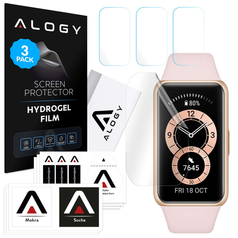 3x гідрогелева захисна плівка Alogy Hydrogel для смарт-годинника Huawei Band 6