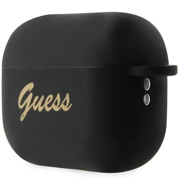 Ochranné pouzdro na sluchátka Guess GUAP2LSCHSK pro Apple AirPods Pro 2 kryt černá/černá Silicone Charm Heart Collection