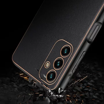Dux Ducis Yolo elegant case cover made of ecological leather for Samsung Galaxy A13 5G black