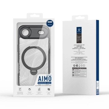 Etui do iPhone 17 Air Dux Ducis Aimo Mag Pierścień Podstawka Czarne