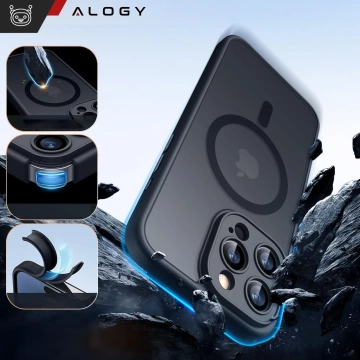 Puzdro pre Apple iPhone 13 Pro Alogy MagSafe Hybrid Matte Case Matný kryt s ochranným sklom šošovky