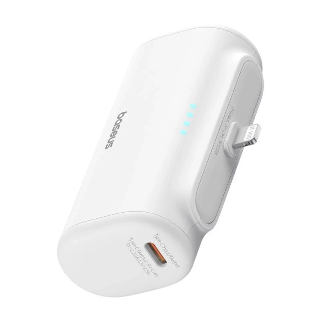 Powerbank Baseus Compact IP 5000mAh 20W Lightning + USB-C Biały