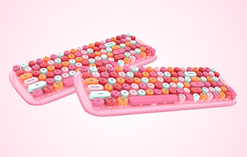 Bezdrôtová klávesnica MOFII Candy BT (ružová)