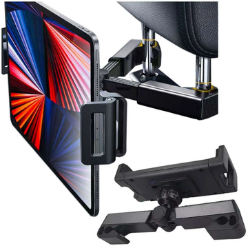 Alogy Držák na opěrku hlavy do auta pro telefon/tablet 4,7-12,9" černý
