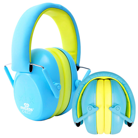Anti-noise ear muffs for children 3 noise-dampening headphones for the plane Blue protectors