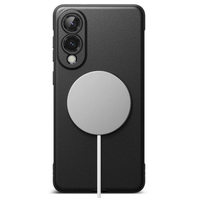 Чохол-книжка для Samsung Galaxy S25 Edge з магнітним кільцем Onyx MagSafe чорного кольору