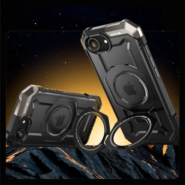 Supcase UB Grip MagSafe iPhone 16e Schwarzes robustes Schutzgehäuse