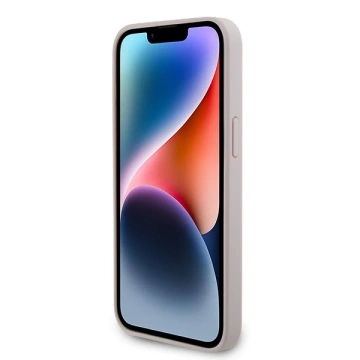 Etui Guess GUHCP15XP4TDPP für iPhone 15 Pro Max 6,7" rot/rosa Hardcase Leder 4G Diamond Triangle