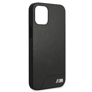 BMW BMHCP12SMHOLBK Pouzdro na telefon pro Apple iPhone 12 Mini 5,4" černo/černé pevné pouzdro M Collection Smooth PU
