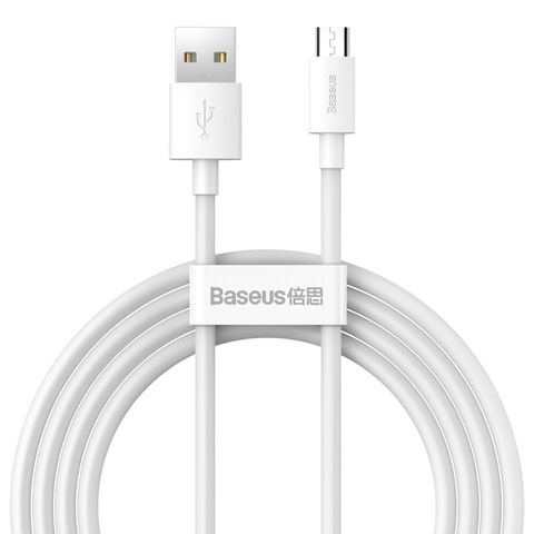 1,5m Baseus kábel x2 USB kábel - micro USB 2.1A Biely