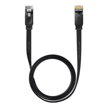 Baseus Speed ​​​​Six plochý síťový kabel RJ45 1000 Mbps 1,5 m černý (WKJS000001)