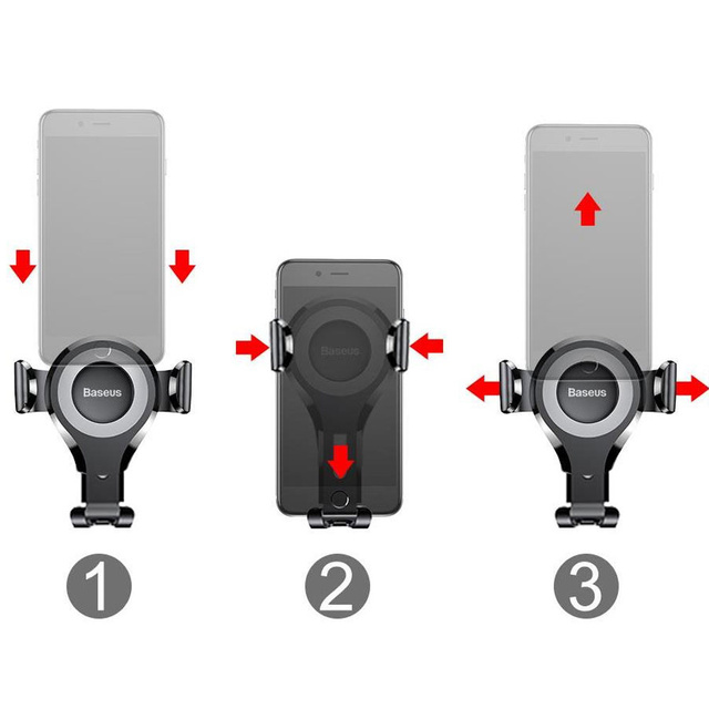Гравітаційний автомобільний тримач Baseus Osculum для лобового скла або панелі приладів