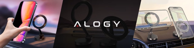 Držiak do auta Alogy pre MagSafe Magnetický držiak telefónu do palubnej dosky auta čierny