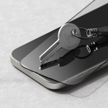 Ringke Easy Slide 2-Pack Privacy Glass iPhone 16 Pro Black