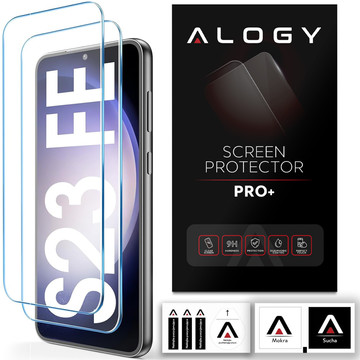 2x 9H tempered glass for Samsung Galaxy S23 FE phone screen Alogy Screen Protector PRO [2 pcs.]