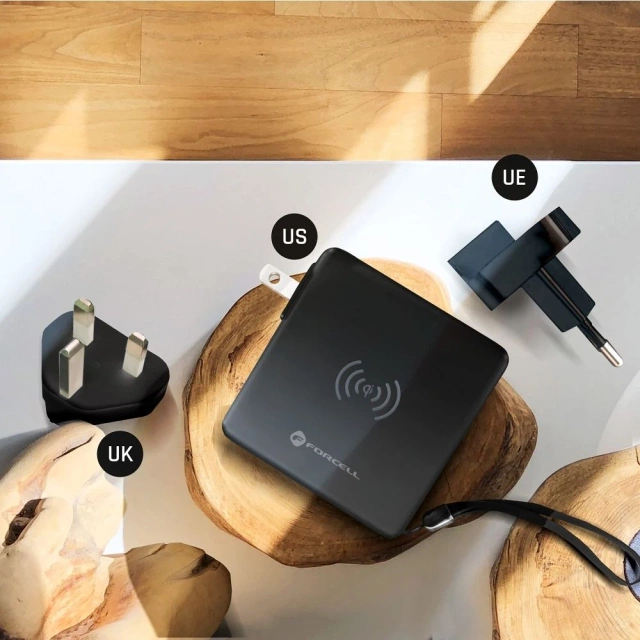 POWERBANK Forcell 5in1 10000mAh PD QC Kabelloses Reiseladegerät