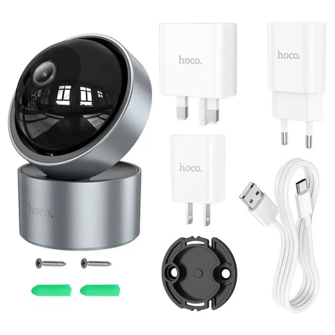 HOCO D5 Full HD Indoor Camera Silver with Night Mode and Gimbal
