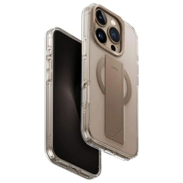Etui do iPhone 16 Pro UNIQ Heldro Max Złote MagSafe MagClick