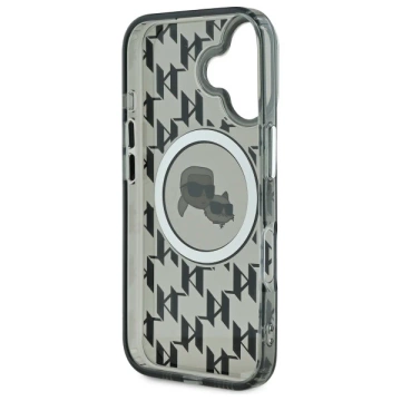 Karl Lagerfeld iPhone 16 6.1" Case Black MagSafe IML Monogram Karl