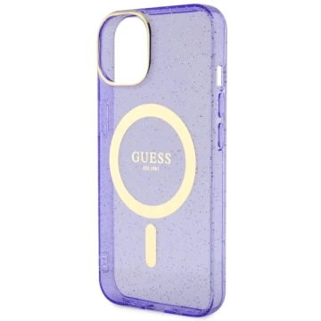 Etui Guess GUHMP14SHCMCGU für iPhone 14 6,1" Hardcase Glitter Gold MagSafe