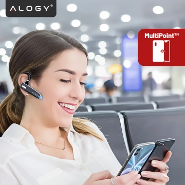 Bezdrátový headset pro hovory Bluetooth 4.0 do auta headset s displejem V8 Black