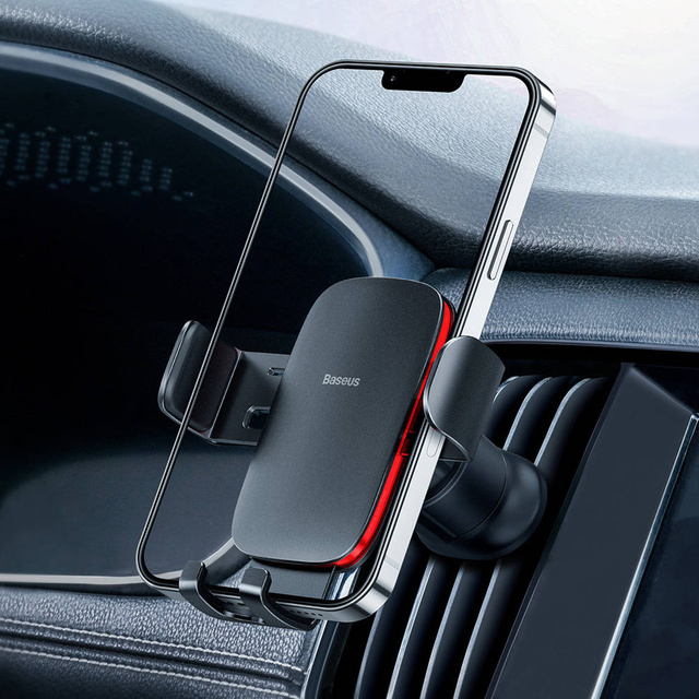 Držák do auta do auta Baseus Metal Age II na telefon do mřížky Black