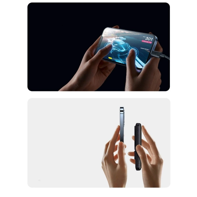 Baseus Magnetic Bracket Power Bank 10000mAh 20W with MagSafe - Blue USB-C Cable 60W 0.5m