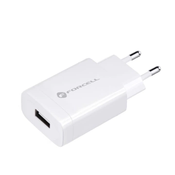 Nabíječka Forcell QC 3.0 18W USB do zásuvky, bílá, rychlé nabíjení