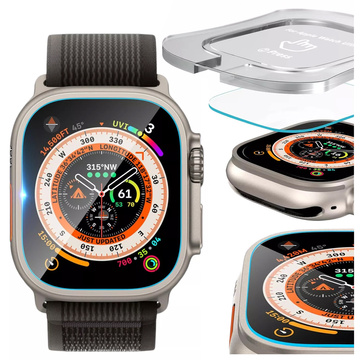 Tvrzené sklo pro Apple Watch Ultra 2 / Ultra 49mm Screen Protector Alogy Protector 9H s polohovacím rámečkem