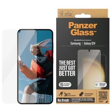 Tempered Glass for Samsung Galaxy S24 PanzerGlass Refresh Ultra-Wide Fit EasyAligner