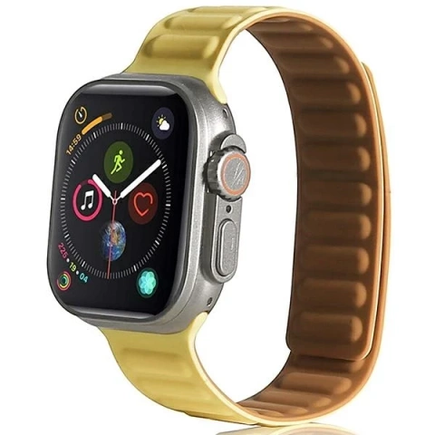 Beline Apple Watch Magnetic ремінець 42/44/45/49мм жовтий/жовтий