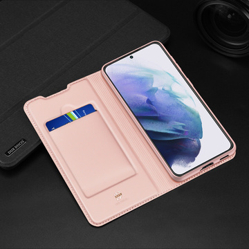 Dux Ducis Skin Pro Flip Leather Protective Case for Samsung Galaxy S22 Plus Pink