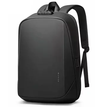 Bange Wasserdichter Rucksack für 15,6-Zoll-Laptop, Reisen, 47 x 30 x 12,5 cm, für Arbeit, Schule, Flugzeug, Herren und Damen, USB, Diebstahlschutz, TSA-Code, Schwarz