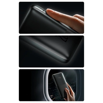 Baseus Bipow Pro Power Bank 10000mAh 20W bílá s USB Type A - USB Type C 3A 0,3m kabelem (PPBD040202)