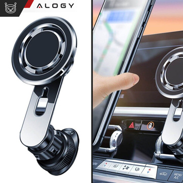 Автотримач MagSafe для iPhone 14 13 12 на решітку Alogy Airvent carholder Black