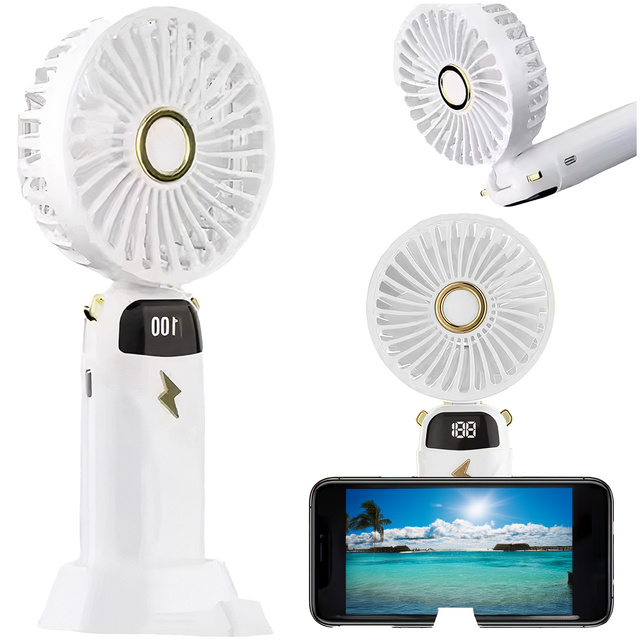 Fan fan handheld desk fan Alogy wireless portable standing with phone stand white