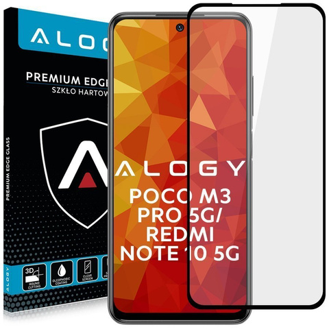 Alogy Full Glue CF sklo pre Poco M3 Pro 5G/ Redmi Note 10 5G čierne