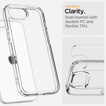Puzdro Spigen Ultra Hybrid Crystal Clear pre iPhone 16e