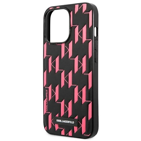 Etui Karl Lagerfeld KLHCP13LMNMP1P pro iPhone 13 Pro / 13 6,1" pevné pouzdro Monogram Plaque