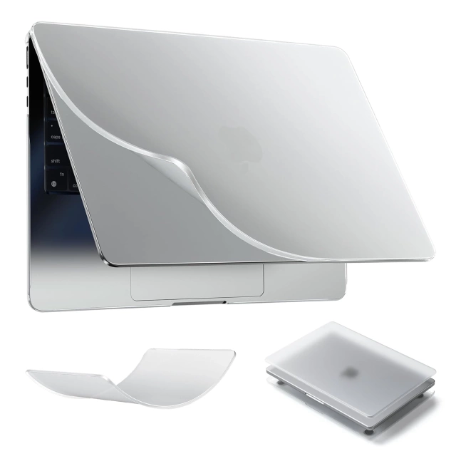 Schutzhülle für Apple MacBook Air 15 M2/M3/M4 (2023/2024/2025) – Alogy AirGuard™ Flexible Hülle, matt-transparent weiß