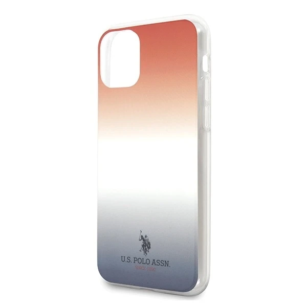 US Polo Gradient Pattern Collection iPhone 11 Pro červeno/modro/modré puzdro na telefón