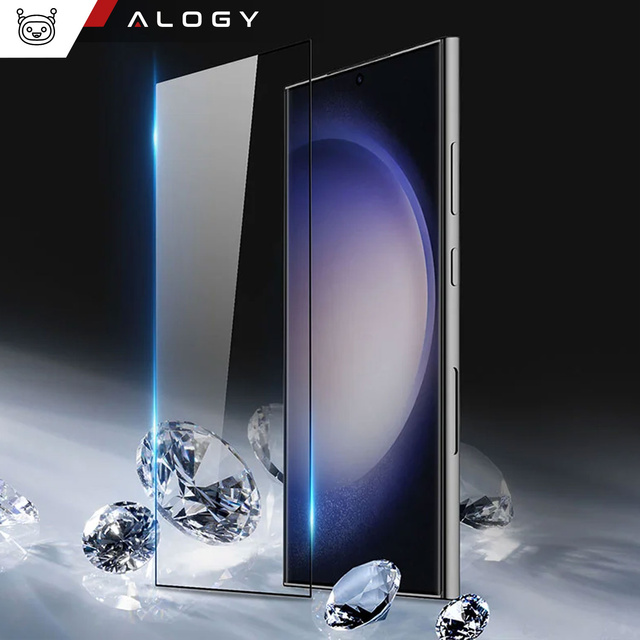 Загартоване скло для Alogy Full Glue case friendly case для Samsung Galaxy S24 Ultra Black