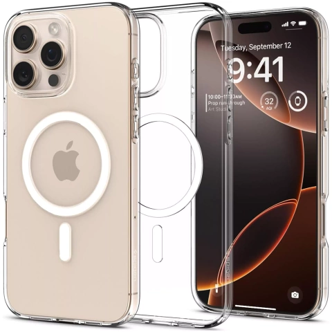 Etui do iPhone 16 Pro Spigen Liquid Crystal Mag Magsafe obudowa ochronna na telefon Clear