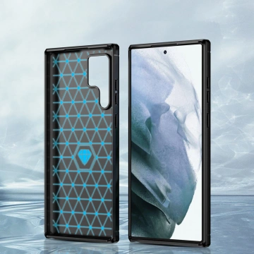 Чохол для телефону Carbon для Samsung Galaxy S23 Ultra Flexible Silicone Carbon Cover Black