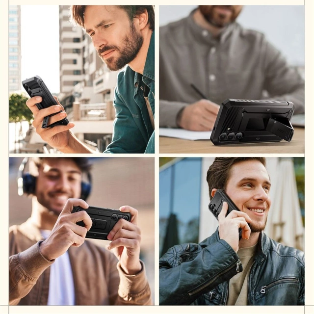 Etui für Samsung Galaxy S25 Plus Supcase Unicorn Beetle Pro 2er-Set Schwarz