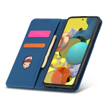 Magnetkartenhülle Hülle für Samsung Galaxy A13 5G Tasche Geldbörse Kartenhalter Blau